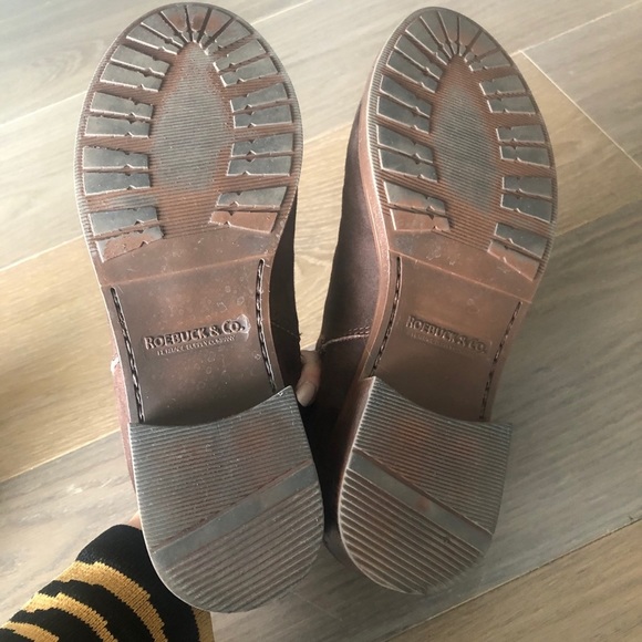 Roebuck & co. Brown suede ankle boots size 6.5 walking causal booties leather - Picture 7 of 7